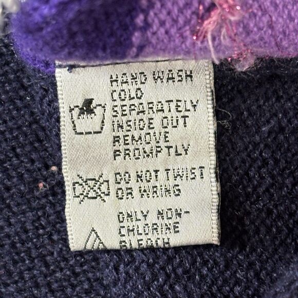 Vintage BP Design Christmas Snowman Sweater Purple Patchwork Zip-Up Y2K - Picture 8 of 8